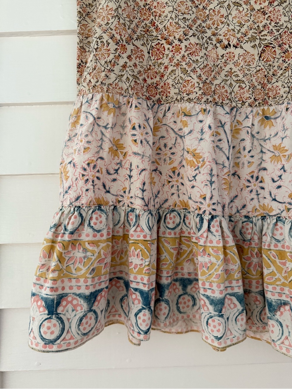 Lucky Brand | Vintage Floral Tiered Skirt Boho Cottagecore Size S - Picture 3 of 6